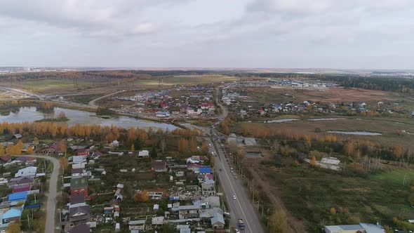 Aerial view of big village 16