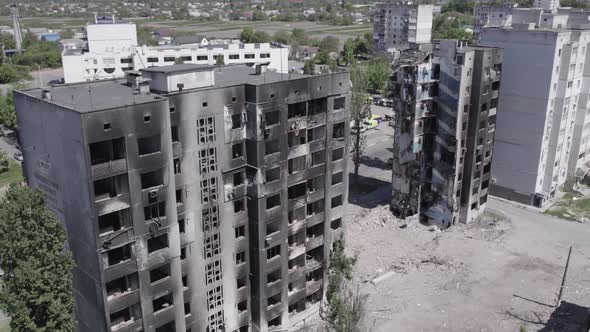 Residential Building Destroyed By the War in Ukraine