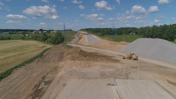 Highway Construction Aerial View