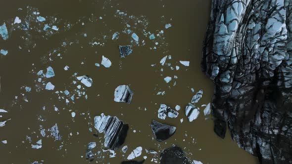 Aerial Panoramic View of the Skaftafell Glacier Vatnajokull National Park