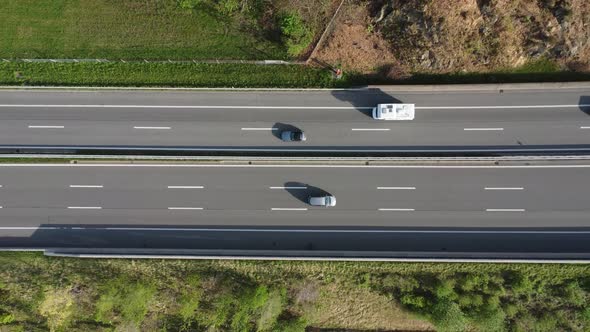 aerial view of motorway drone 4k switzerland