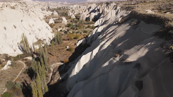 Cappadocia Landscape Aerial View. Turkey. Goreme National Park