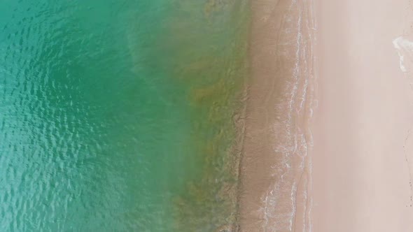 The top view of a beautiful beach.