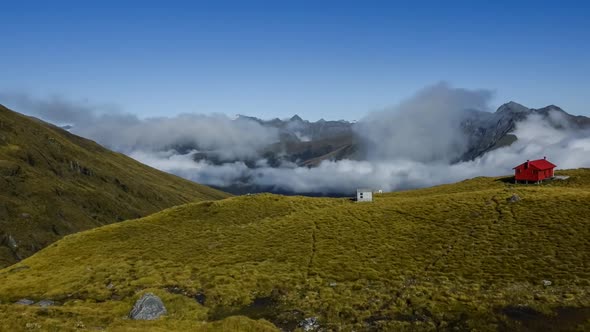 New Zealand mountain hut timelapse