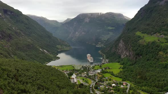 Geiranger Fjord, Norway. Beautiful Nature Norway Natural Landscape.