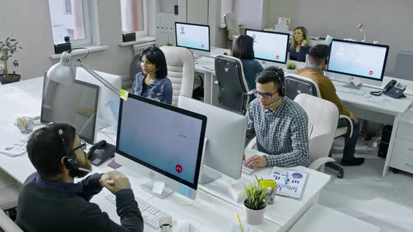 People Working in Call Centre