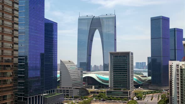 Soochow Highrise Buildings in Jiangsu of China Timelapse