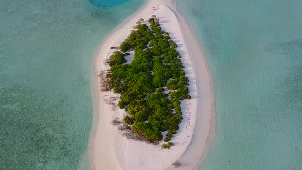 Aerial view sky of tropical bay beach voyage by sea and sand background