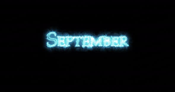September Written with Blue Fire