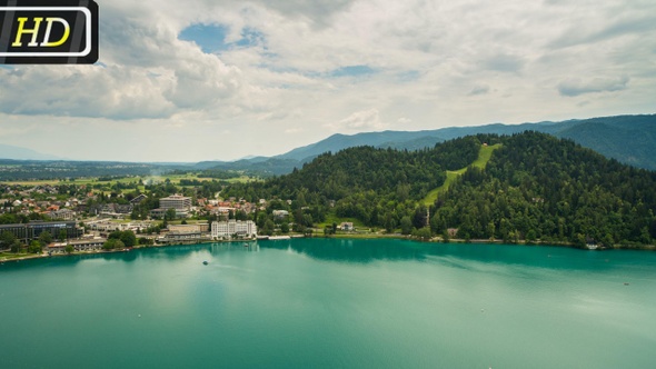 View on Bled Lake and Town