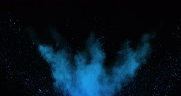 Blue Powder Exploding