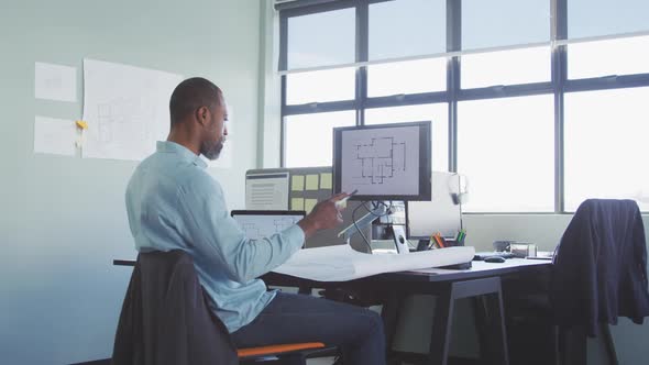 Thoughtful businessman in modern office