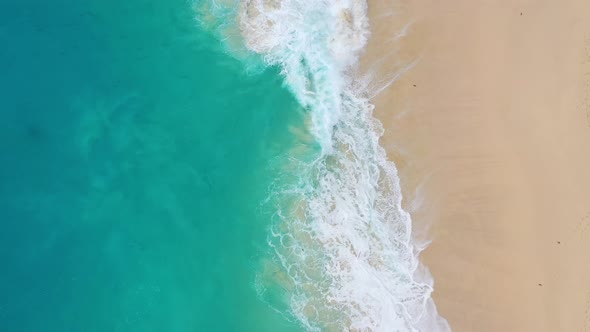 Panorama of A Coast as A Background from Top View. Turquoise Water Background from Top View.