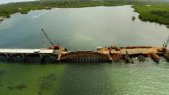 Bridge Under Construction on the Island of Siargao.