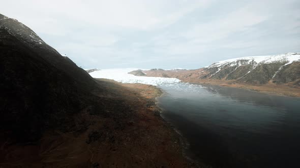 Big Glacier on the Coast of Antarctica a Sunny Summer Afternoon