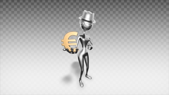 Silver 3D Woman - Cartoon Show Euro