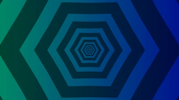 Blue Cyan Seamless  Shape hexagon Abstract Background animated