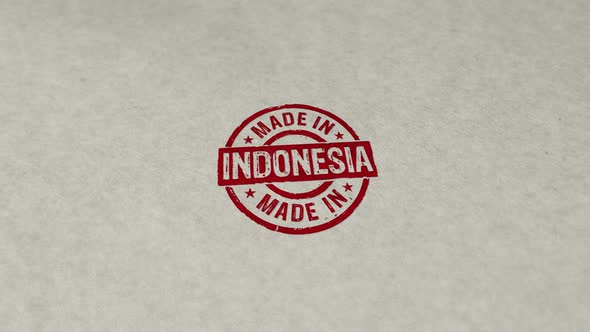 Made in Indonesia stamp and stamping loop animation alt