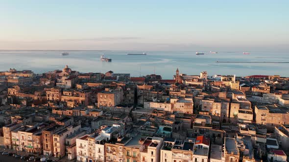 Aerial view of Taranto, Italy