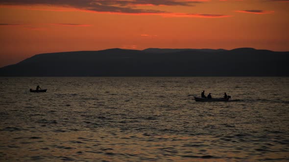 People boating in sea