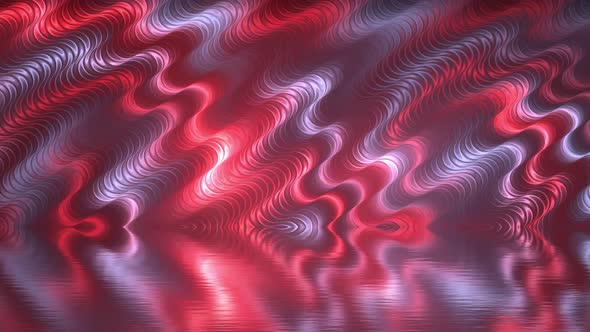 Abstract Red Wave Water Reflection Background Seamless Loop