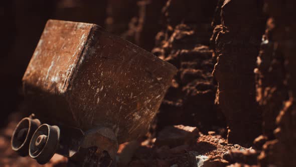 Abandoned Gold Mine Trolley Used To Cart Ore During the Gold Rush alt