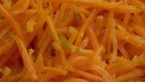 Chopped Spicy Carrots or Pickled Carrot Rotate for Background Healthy Eating and Healthy Lifestyle