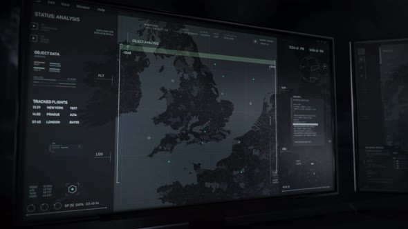 Futuristic Spy Surveillance Technology Tracks Aircraft Target Location alt
