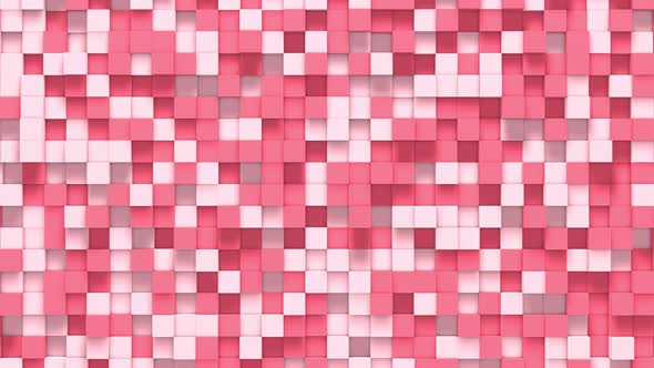 Pink small box cube random geometric background