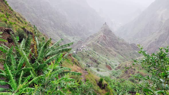 Stunning Panorama of Mountain Ridge