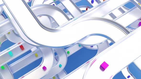 3d Color Parcel Line Deliver Postal Delivery Service Able to Loop Seamless alt