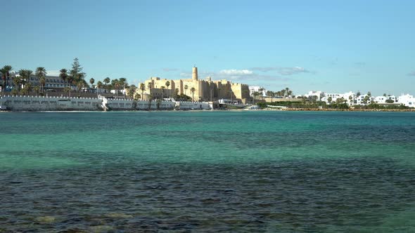 The Ancient Fortress Ribat Stands on the Shores of Monastir, Tunis. Fortress for Protection