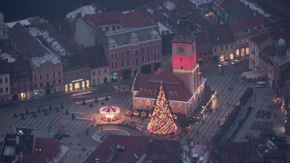 Timelapse of Brasov Christmas market