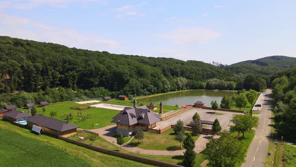A view of the Lysa Hora Recreation Area in the village of Vysny Kazimir in Slovakia