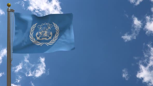 International Maritime Organization Flag On Flagpole