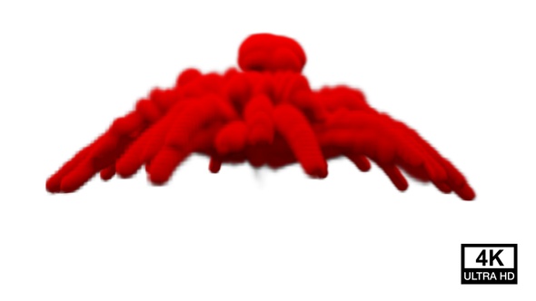 Red Color Smoke Explosion Spark 4K alt
