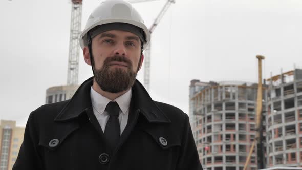 Businessman at a Construction Site