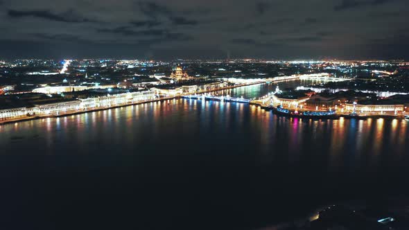 Aerial View To St Isaac's Cathedral, St Petersburg, Russia