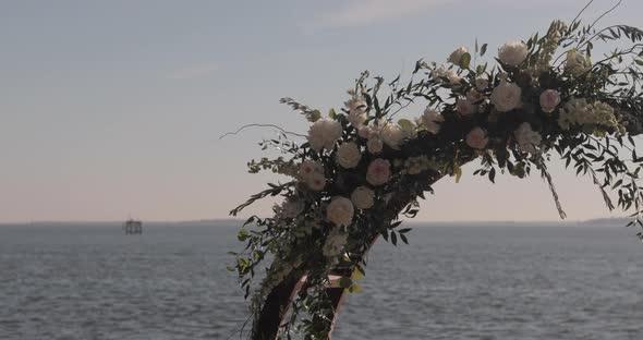 Destination Coastal Themed Wedding Arbor