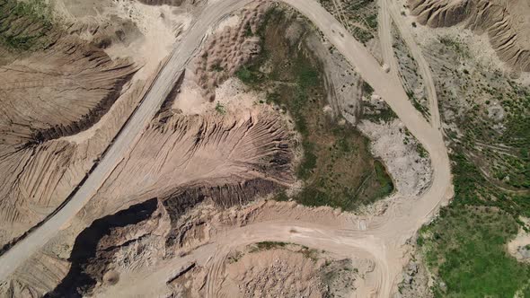 Bird'seye View Over a Sand Quarry