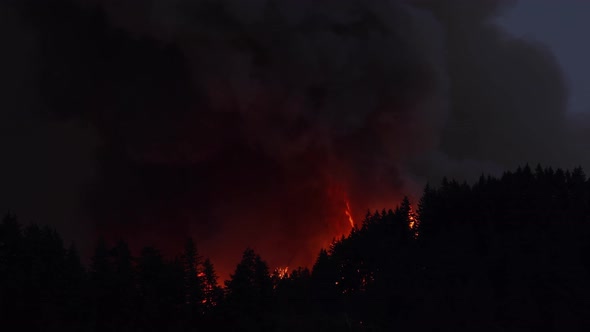 Forest Fire Near Portland Oregon