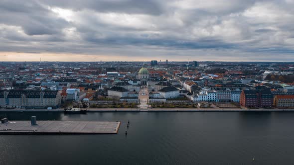 Drone Over City Of Copenhagen
