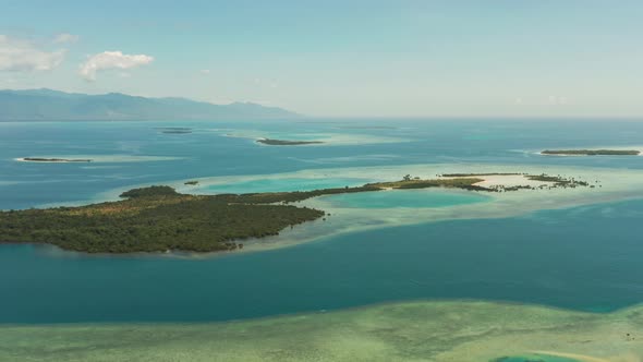 Tropical Island and Coral Reef Philippines Palawan