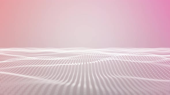 New Pink Gradient Digital Particle Wave Animated