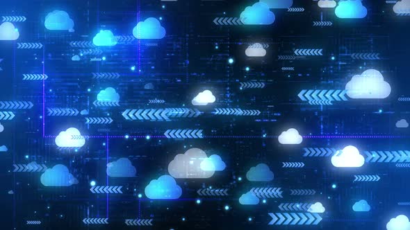 Digital Cloud Loop Background