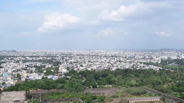 A timelapse of Hyderabad city from Golconda Fort.