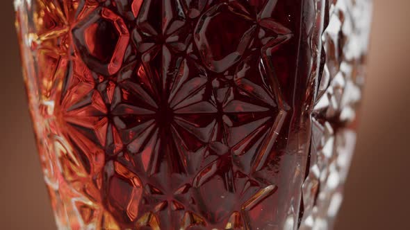 Brandy or Whiskey in Decanter Closeup