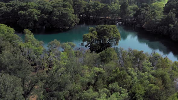 AERIAL: Lago De Camecuaro, Tangancicuaro, Mexico (Flying Around)