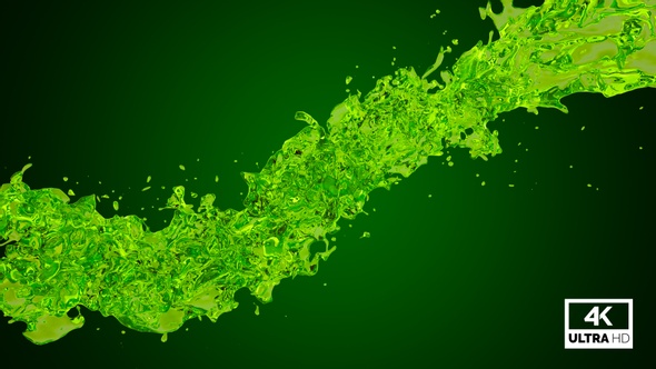 Twisted Green Water Splash V2