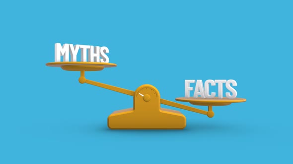 Myths and Facts Balance Weighing Scale Looping Animation